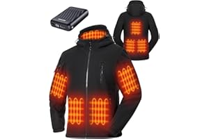 GOTOBI Heated Jacket Fleece with 12V 18400mAh Battery Pack, Soft Fleece Coat for Men Women, Zip-Up Hoodie for Winter Warmth