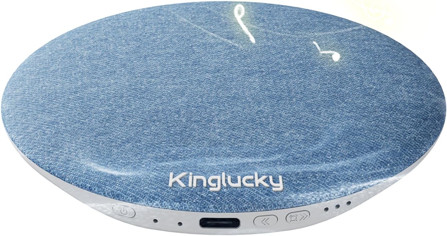Kinglucky X50 Pillow Speaker for Sleeping, Built-in White Noise Sound Machine Pink Noise for Sleeping, Auto-Off Timer Portabl