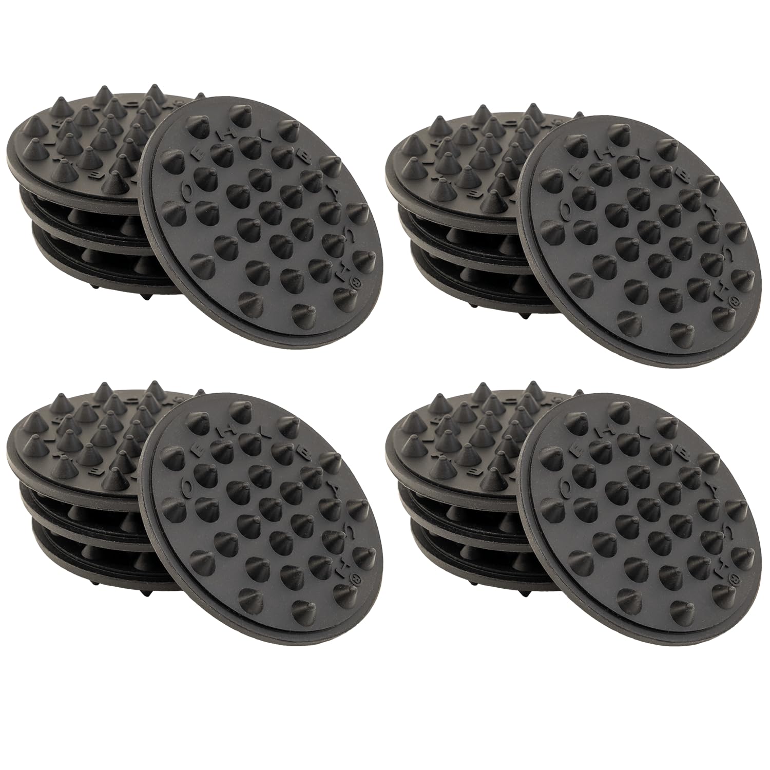 OEHLBACH Shock Absorber Vibration Dampers for Subwoofers, Speakers, Amplifiers & Turntables - Vibration Protection, Speaker Feet, Set of 16, Black