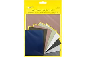 ZEFFFKA Nylon Self-Adhesive Repair Patches 8 Waterproof Durable 13x18cm Fabric Patches for Jackets Tents Backpacks Sleeping B