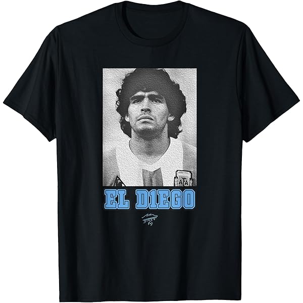 Amazon.com: Diego Maradona T Shirt Stencil D10S Adult White