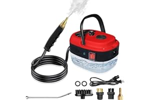 UANKOY Steam Cleaner, 2500W Handheld High Pressure Steam Cleaner with 3 Brush Heads, Portable Steam Cleaner for Home, Furniture, Kitchen, Bathroom and Car Detailing