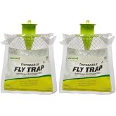 RESCUE! Outdoor Disposable Fly Trap &ndash; Hanging Fly Catcher with Attractant Bait, Fly Bag for Patio, Yard, Trash &amp; Farm Areas &ndash; Easy-to-Use Outdoor Fly Control - 2 Traps
