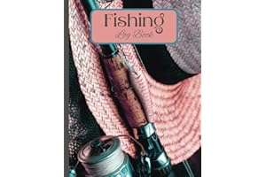 Fishing Log Book for Women & Girls | Girly Pink & Teal Aesthetic Fishing Pole & Hat Cover | 8.5 x 11 - 100 Pages | Perfect Lo