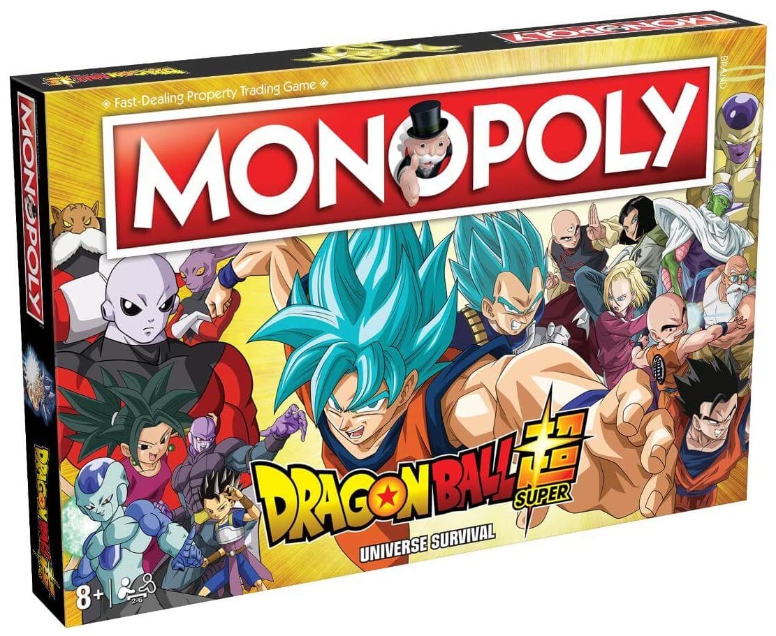 Winning Moves Dragon Ball Super Monopoly Board Game, Play with characters like Android 18, Jiren, Frieza and Goku himself, Choose your universe token in this 2 plus player game for ages 8 and up — image 1