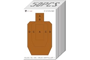 Atflbox 23" x 35" IPSC/USPSA Practice Paper Shooting Targets, Competition Torso Target, Paper Silhouette Shooting Target, Suitable for Pistol, Rifle, Handgun, Shotgun Shooting Range Training