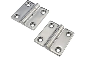 Marine Grade 316 Stainless Steel Pair 2" Heavy Duty Casting Solid Mirror-Like Butt Hinge Door Hings for Boat Yacht,RVS