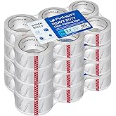 FugaCity Clearer Packing Tape Refills (24 Rolls),Heavy Duty Packaging Tape for Moving Sealing, Moving Supplies Shipping Tape,2.7 Mil Thick, 1.88 in Wide,65 Yards Per Roll,Total 1560 Yards