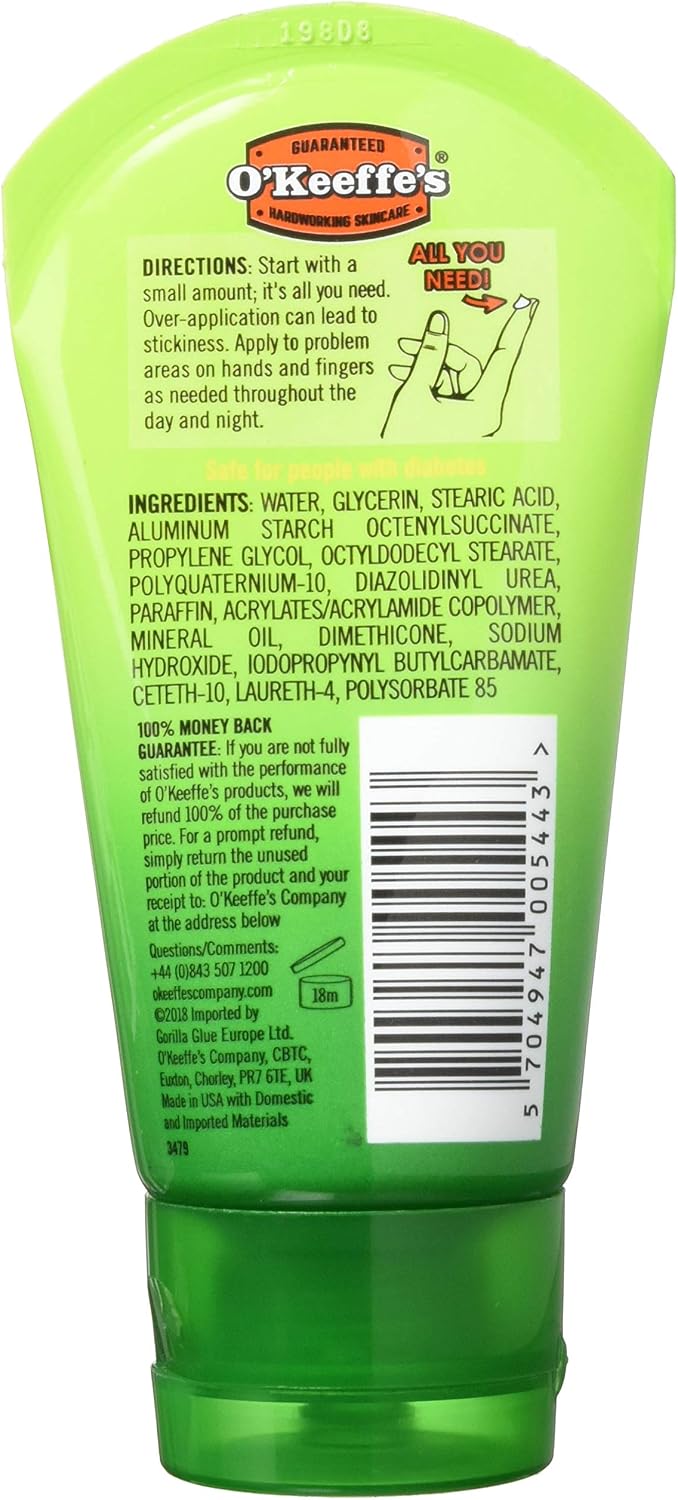 O'Keeffe's Working Hands, 58ml Tube - Hand Cream for Extremely Dry Cracked Hands, White, 60 g (Pack of 1) - Image 3