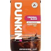 Dunkin&rsquo; Original Blend Medium Roast Whole Bean Coffee, 18 Oz. Bag
