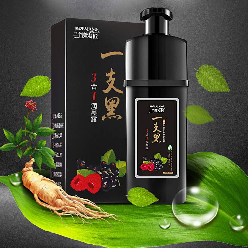 White Hair into Black 2019 lot Instant Hair Dye Black Hair Shampoo EasyLong Lasting Permanent Hair Colour Colour Hair DyeThree hairdressers, one black hair dye, hair dye, black