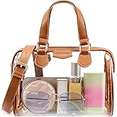 BOSTANTEN Clear Bag for Stadium Approved Top Handle Crossbody Purses Barrel Handbag for Events, Concerts, Travel, Daily Use