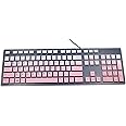 Keyboard Skin Compatible for Dell Inspiron AIO Desktop 24" 27" 5400 5490 7700 7790, Dell KB216 KB216p KB216d Wired Keyboard, Dell KM636 Wireless Keyboard, Dell Optiplex 5250 3050 3240 (Gradient Pink)