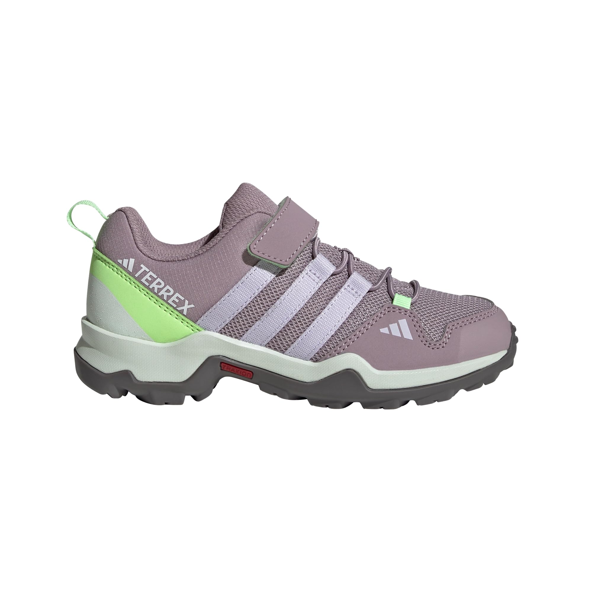 adidas Unisex-Child Terrex A2XR, Preloved Fig/Silver Dawn/Green Spark (Cross Strap), 11K Image
