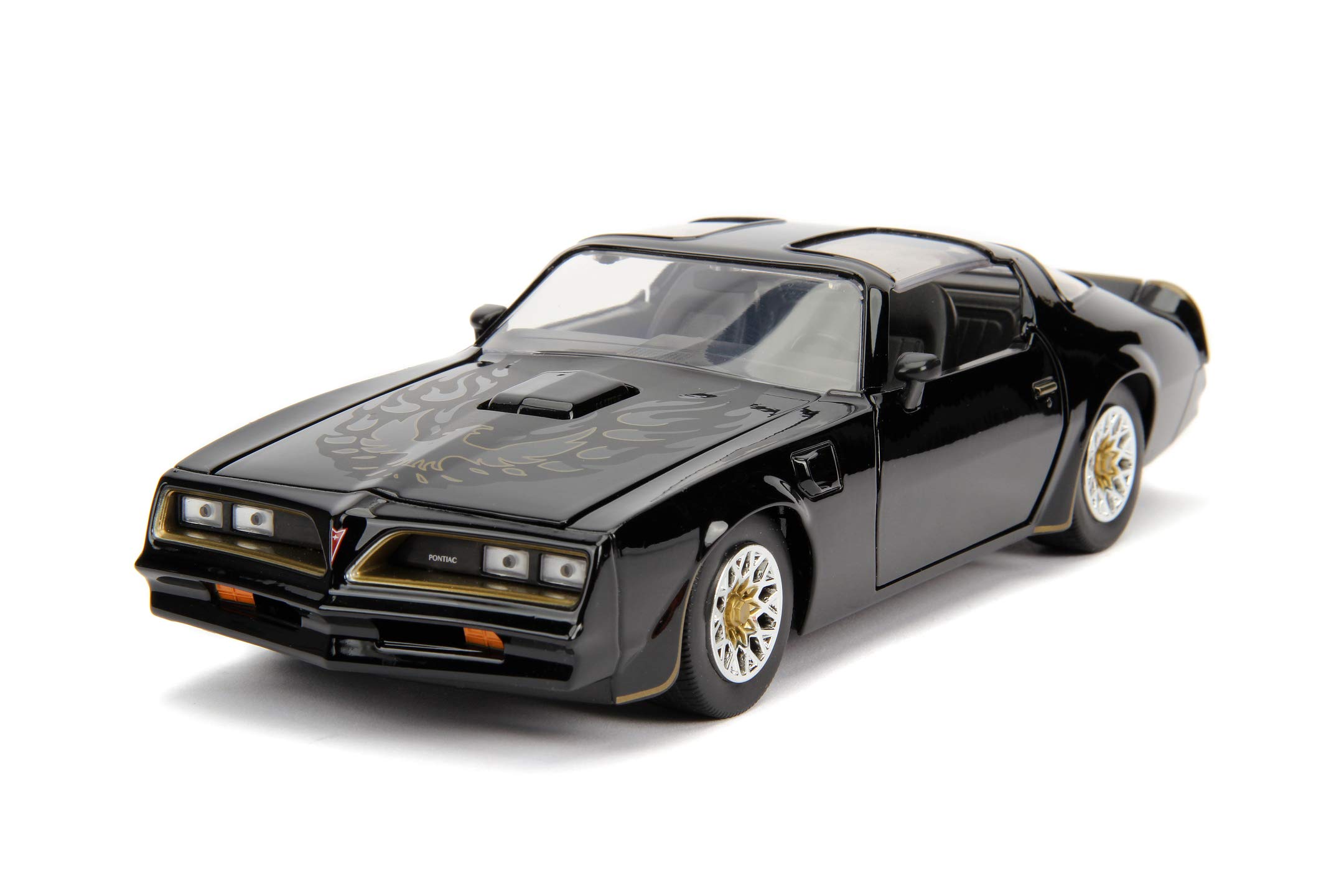 Jada Toys 253203041 Fast & Furious Tego's 1977 Pontiac Firebird Car Tuning Model 1:24 Scale Opening Doors, Bonnet and Boot Freewheel, Black