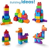 Mega Bloks Big Building Bag 60 Blocks 9 Colors 1 Storage Bag Ages 1+ view 4
