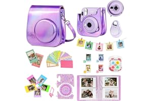 WOGOZAN Case for Fujifilm Instax Mini 11 Instant Kids Camera Custom Accessories Bundle + Color Filters, Photo Album, Assorted