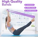 Beenax Resistance Band Purple Medium 20lbs for Exercise Pilates Yoga Gym view 3