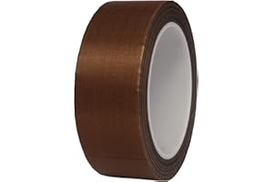 Hoerev 5milx3/8 x33 Yards,Glass Cloth Coated PTFE Adhesive Tape for Non-Stick Surface, 3D Printing, Sealing Machines,Heat Sealer,Drawer Slide Smooth
