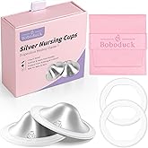 Boboduck 925 Silver Nipple Covers Breastfeeding - The Original Silver Nursing Cups - Protect and Soothe Sore Nipples - Silver