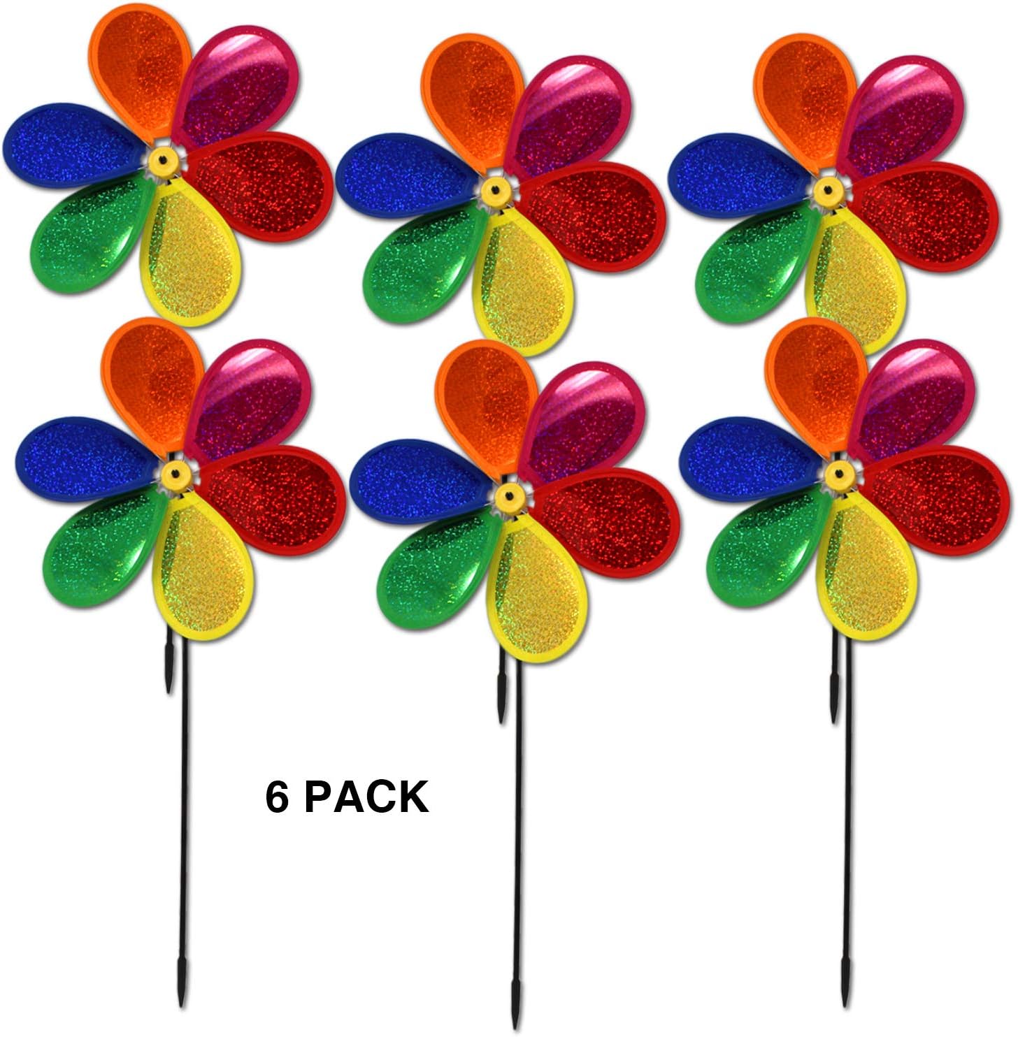 Zelica Colorful Garden Pinwheels Wind Spinner Colorful