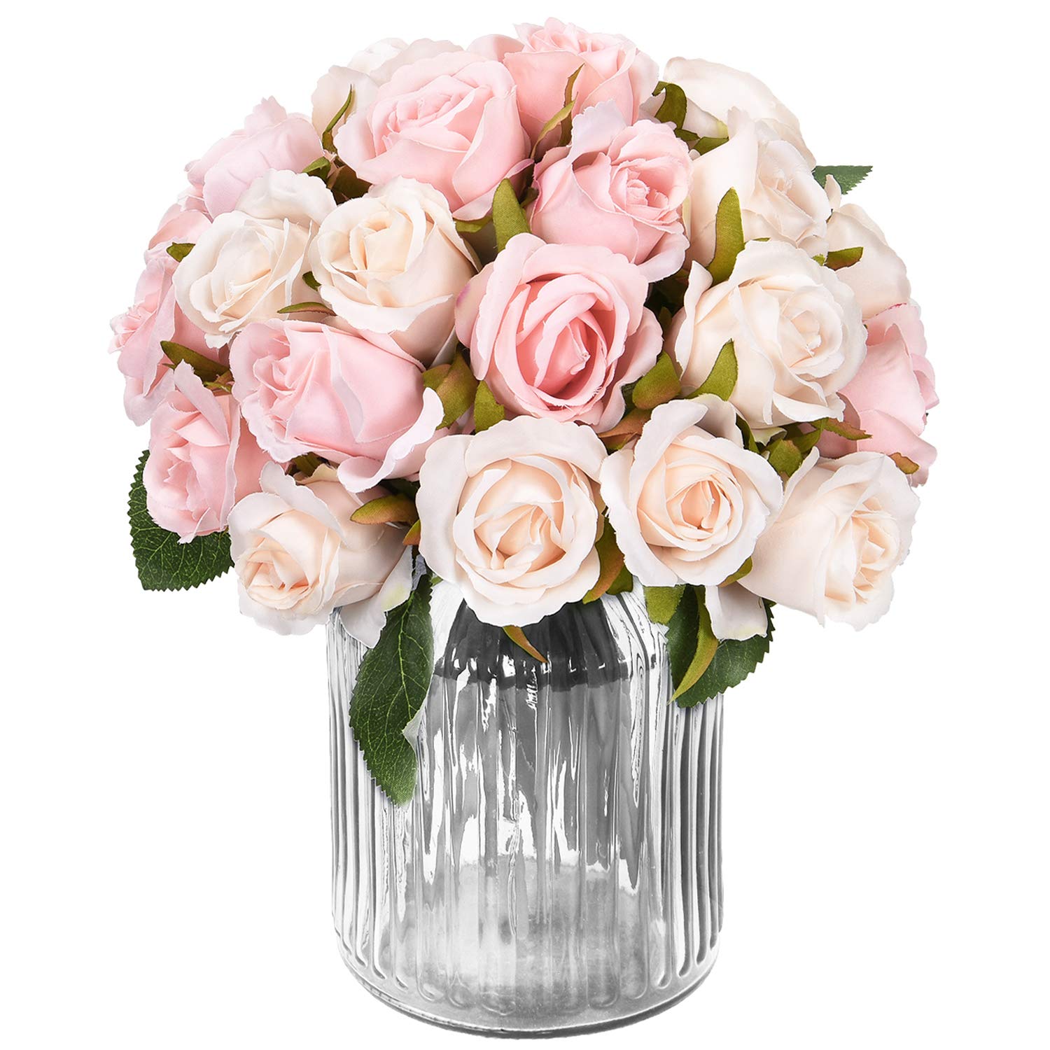 Artificial Rose Bouquets Flower Artificial Silky Flowers With 12 Heads Rose Roses Artificial Flowers For Diy Wedding Bouquets Centerpieces Bridal Party Festival Bar Home Patio Yard Decor 2pcs Silk Flower Arrangements