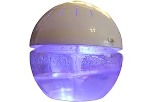 EcoGecko Earth Globe- Glowing Water Air Washer and Revitalizer with Lavender Oil, White (75606-White)