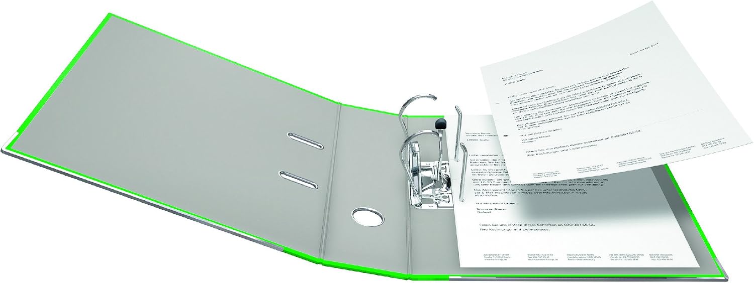 Original Falken PP-Color plastic files. Made in Germany. 8 cm wide DIN A4 pastel colour light green ring binder vegan file folder letter folder office folder plastic folder slotted folder - Image 4