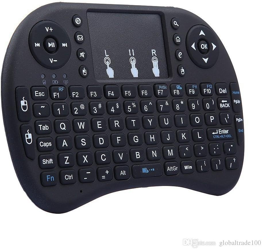 Mini Wireless Qwerty Keyboard Remote Control with Touchpad Mouse Fly Combo 2.4G - for Android TV Box, PC Console, Multimedia