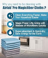 Airlab 8 Pcs Microfiber Cleaning Cloths Nanoscale Lint Free 12x16 view 2