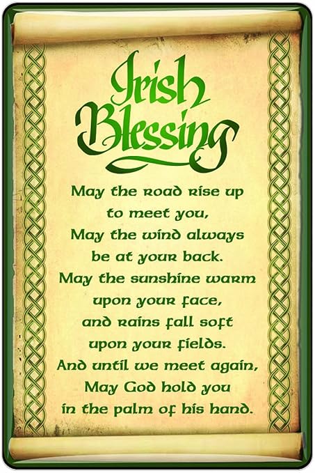 Amazon Com Ireland Epoxy Magnet With Irish Blessing With A Celtic