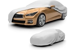 Budge Lite Car Cover, Indoor Protection, Breathable Dustproof Cover, Fits Mid-Size Sedans up to 200 Inches, Gray, Size 3