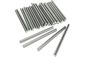 ZDingTech 30pcs 3mm x 50mm Dowel Pins Metal Dowel pins M3 3mm Shelf Pegs,Support Shelves,3mm x 50mm Metal Rod.304 Stainless Steel Wood Bunk Bed pegs