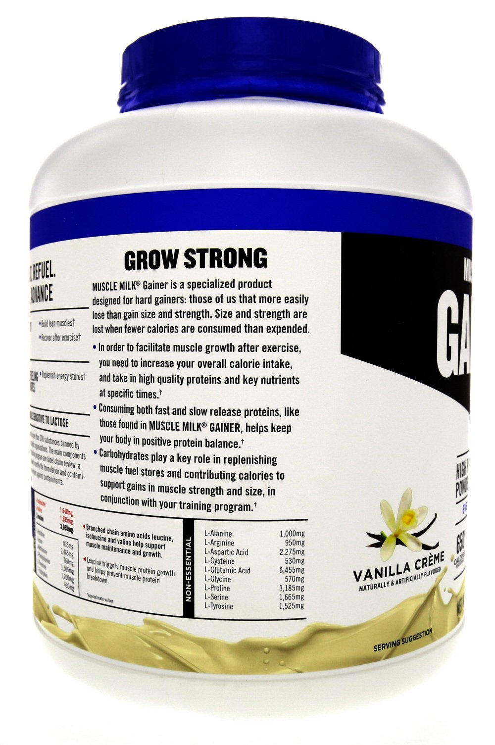 Muscle Milk Gainer Protein Powder, Vanilla Creme, 32g Protein, 5 Pound