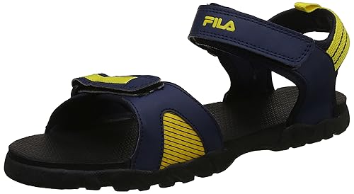 yellow fila sandals