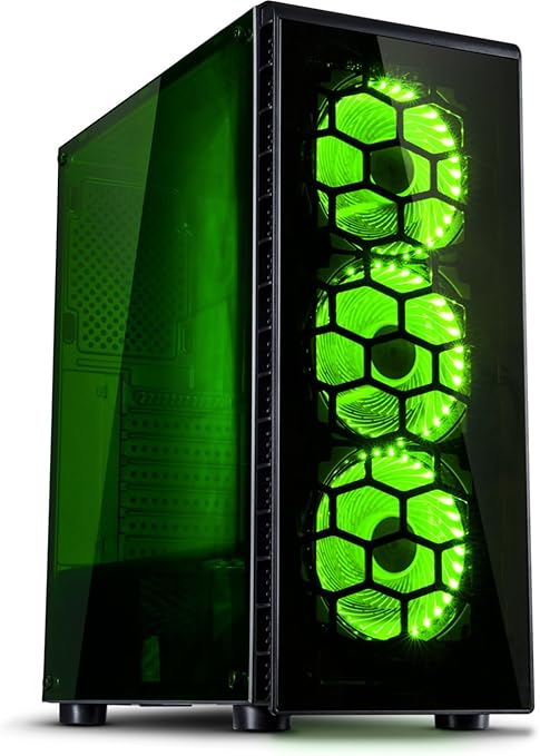 Emobil Gaming Midi Tower cxc2 Green ATX Midi Gamer Caja ...