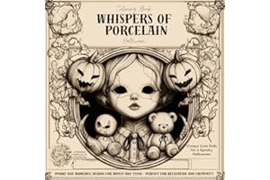 "Whispers of Porcelain" Coloring Book: Creepy Cute Dolls for Halloween Relaxation and Creativity | Spooky and Adorable Designs, Perfect Halloween Gift for Teens and Adults