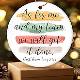 KATZETY Best Team Ever Ornament - Christmas Team Gifts for Coworkers, Employees - Appreciation, Thank You Gifts for Boss, Work Team, Group - Christmas Decorations Ceramic Ornaments Exchange Ideas