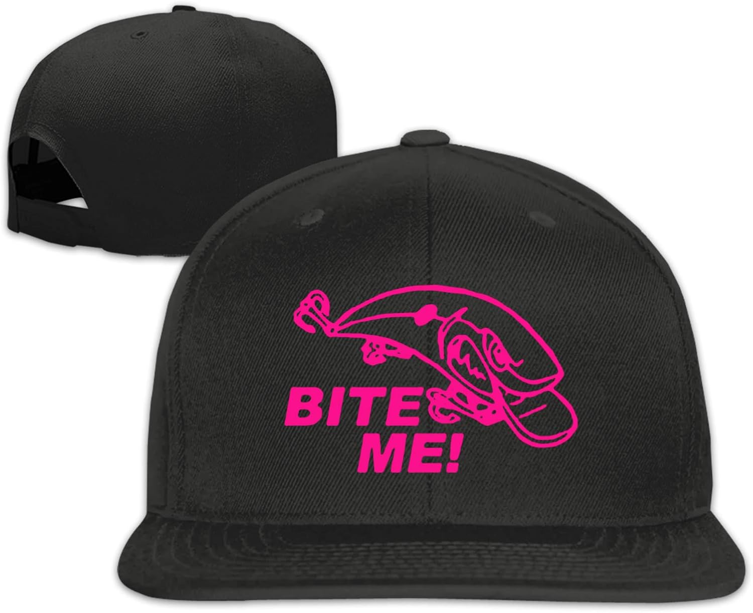 Bite Me Fishing Plain Cap Classic Baseball Cap Hats Adjustable Adult