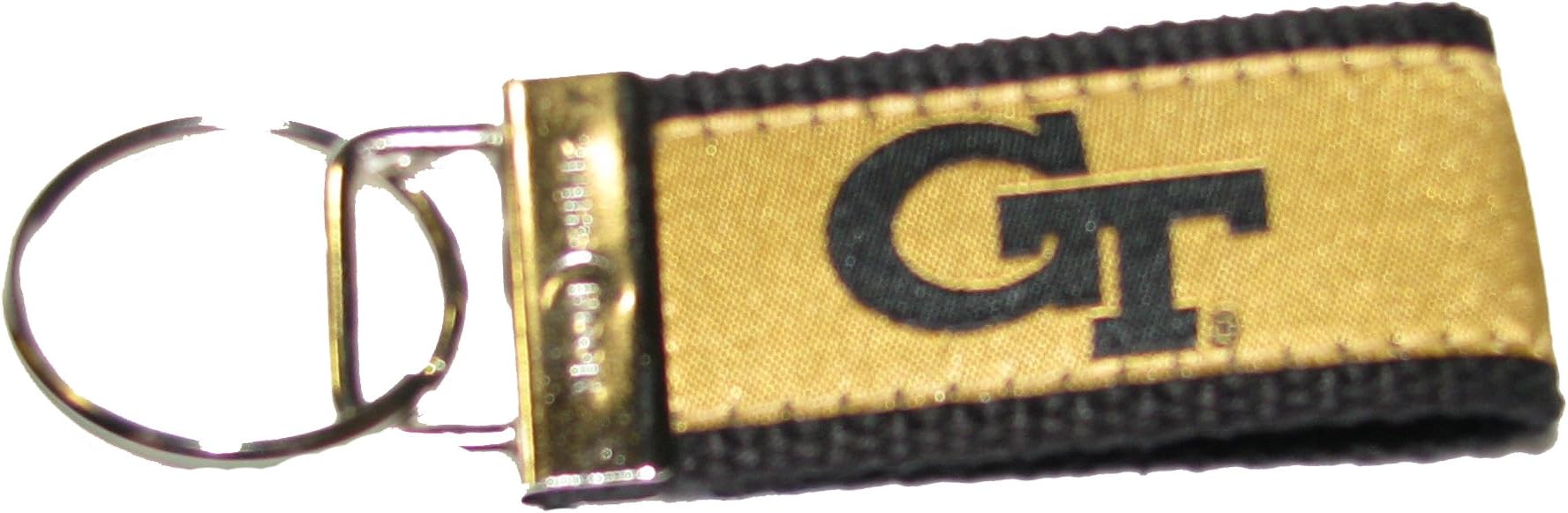 Gold Georgia Tech Yellow Jackets Ribbon Keychain
