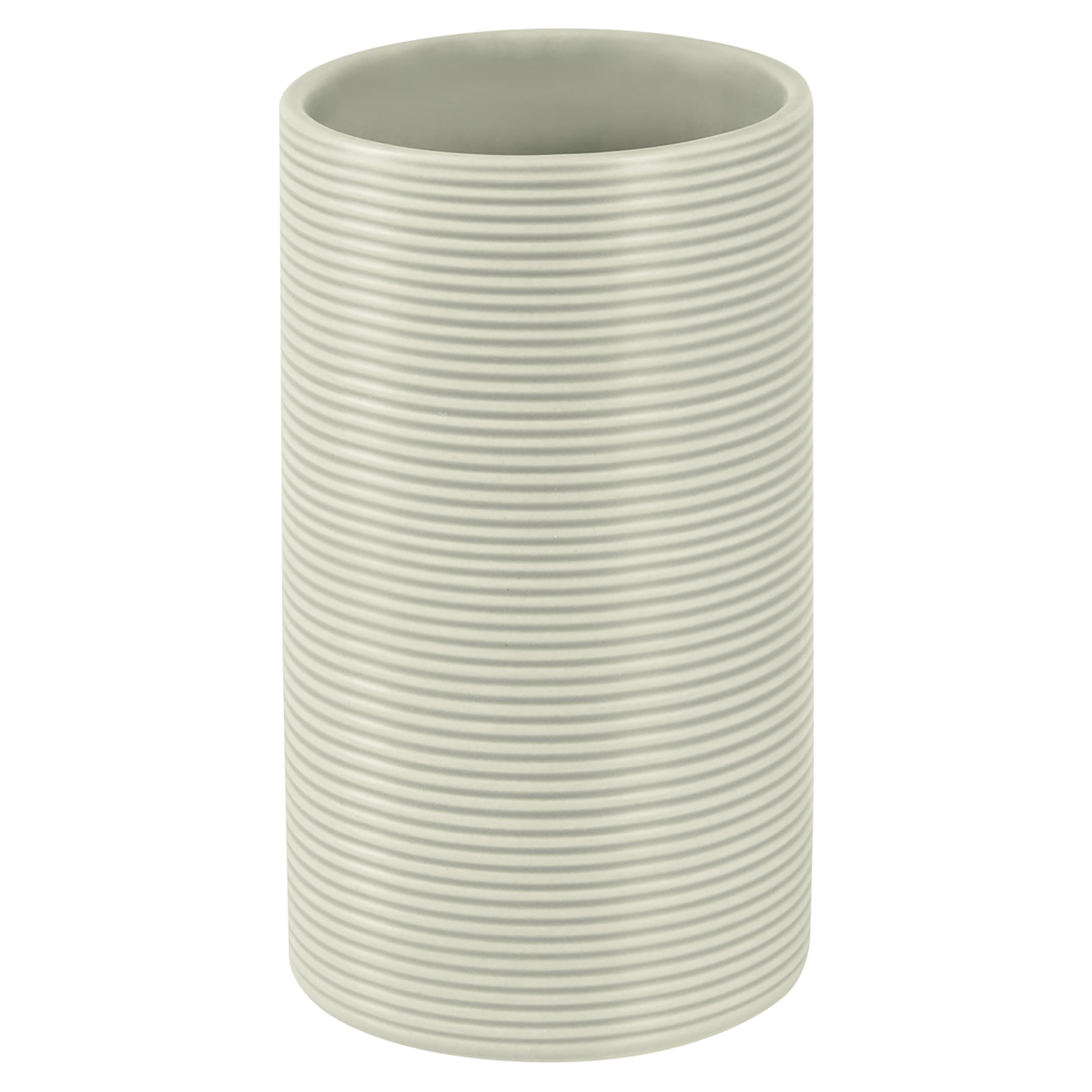 Spirella Tube Ribbed Tumbler/Toothbrush Holder, Stone
