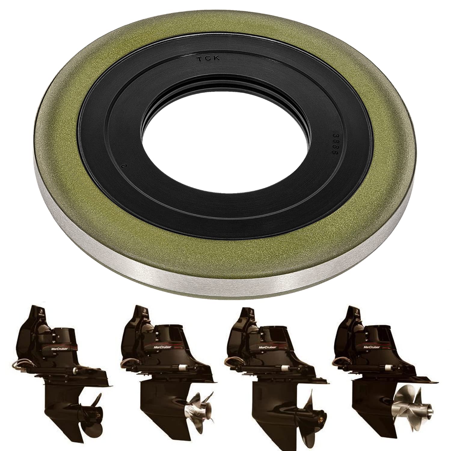 Photo 1 of for Mercruiser Gimbal Bearing Grease Seal Alpha One Gen 1 & 2 Bravos I,II & III, Replaces 26-88416, GLM 85910, Sierra 18-2094