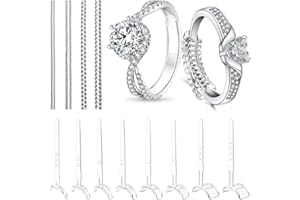 COOPACHE 12-Pack Ring Size Adjuster for Loose Rings, 2 Style 12 Sizes Silicone Invisible Ring Sizer Reducer Tightener Guards for Men Women Make Ring Smaller Without Resizing