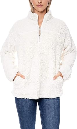 teddy bear half zip fleece