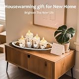 GoMaihe 4-Piece Wooden Tealight Candle Holder Set with Heart Tray view 7