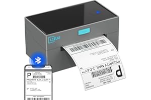 LIIUU Thermal Shipping Label Printer Bluetooth, 4x6 Label Printer for Shipping Packages, Support iOS, iPhone, iPad, Android, Mac and Windows, Widely Used for Amazon, Ebay, Shopify, Etsy, USPS,UPS