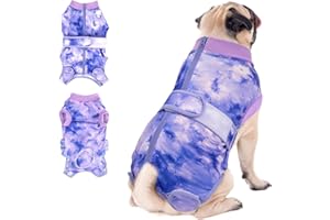 SlowTon Dog Surgery Recovery Suit Female Male - Dog Cat Surgical Recovery Zipper Shirt Neuter Prevent Licking, Pet Recovery C