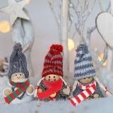 BESTonZON Mini Christmas Scarves Red Green Striped Wool 20x0.8 Inch view 3