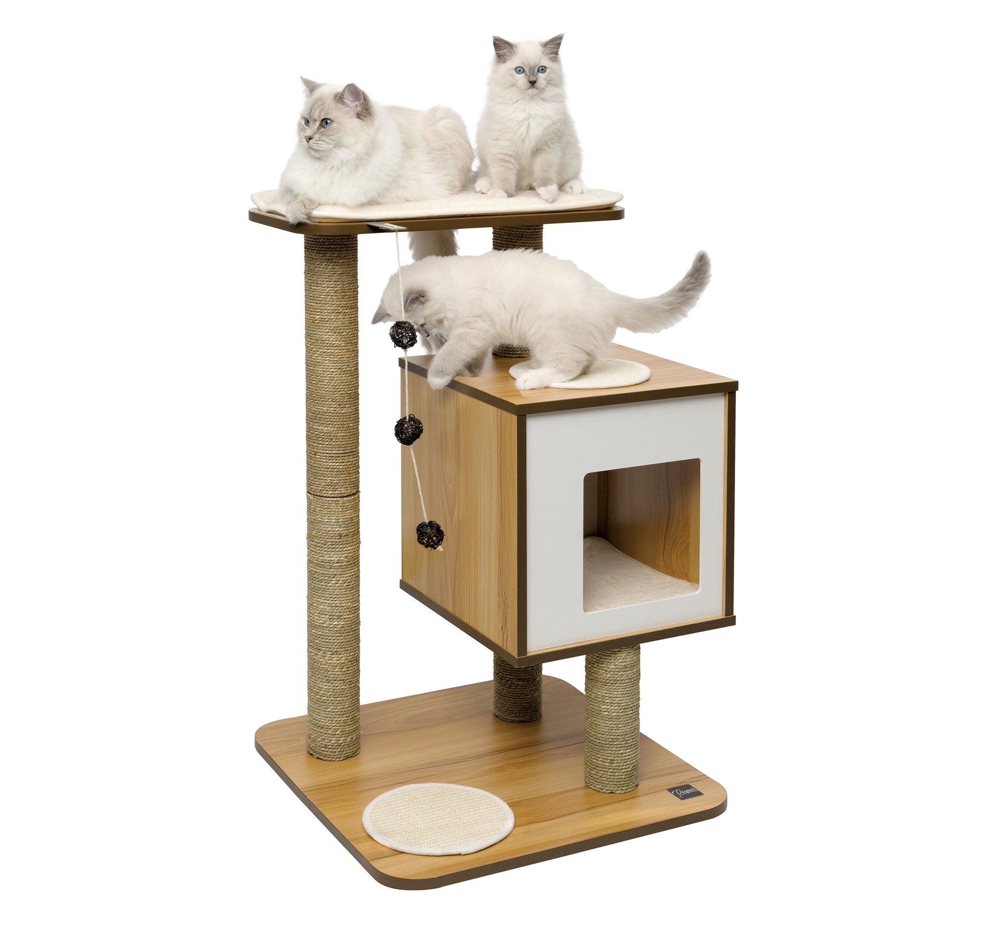 Vesper V-Base Walnut, Cat Furniture Tree