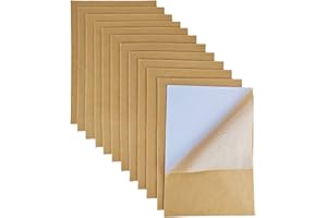 Jtnohx Self Adhesive Felt Sheets, 12 Pieces Felt Fabric with Adhesive Backing, 8x12 Inches Soft Sticky Back Fabric for Art & Craft DIY Project (Brown)